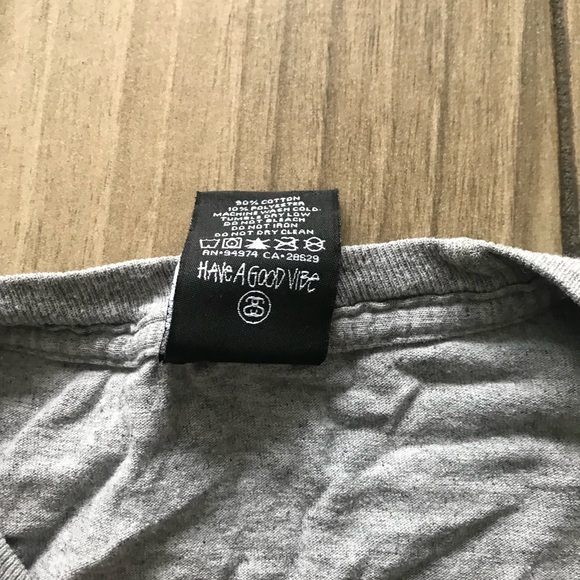 STUSSY TEE SHIRT VINTAGE SHORT SLEEVE GREY - Picture 6 of 6